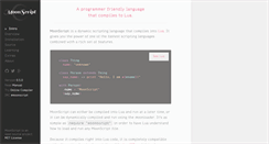 Desktop Screenshot of moonscript.org